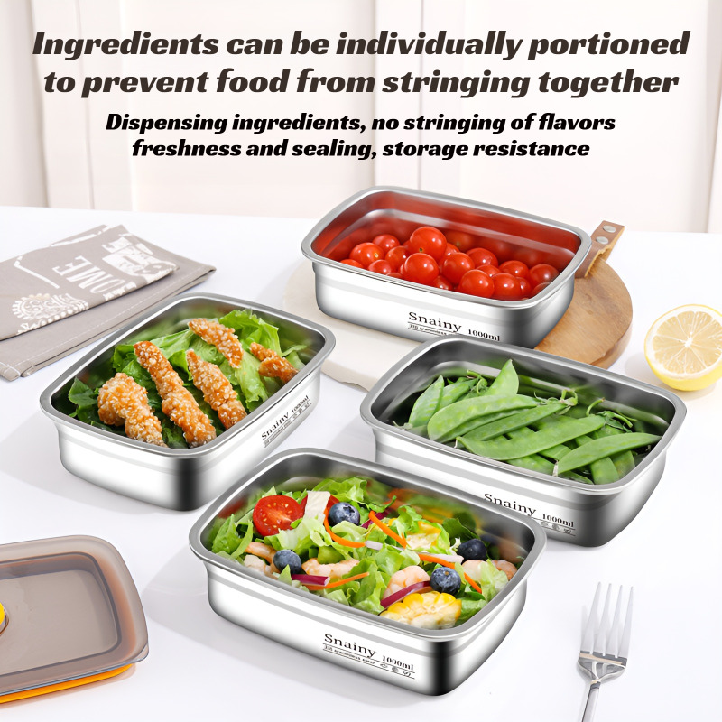 Meal Prep Oven Safe Containers - Contenitore Bento per pranzo in acciaio