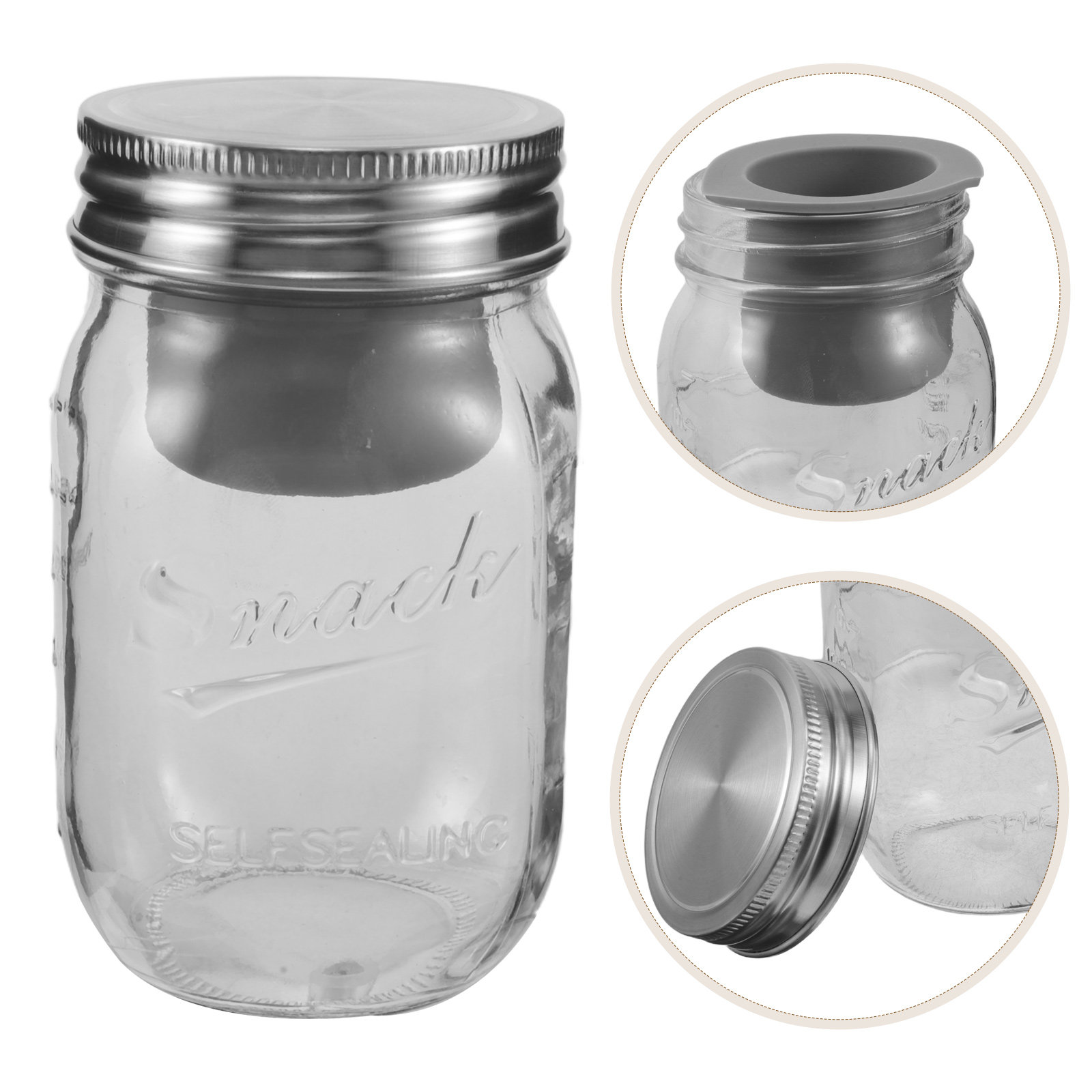 Meal Prep Jar Salad - Barattoli in vetro per insalate, capacità