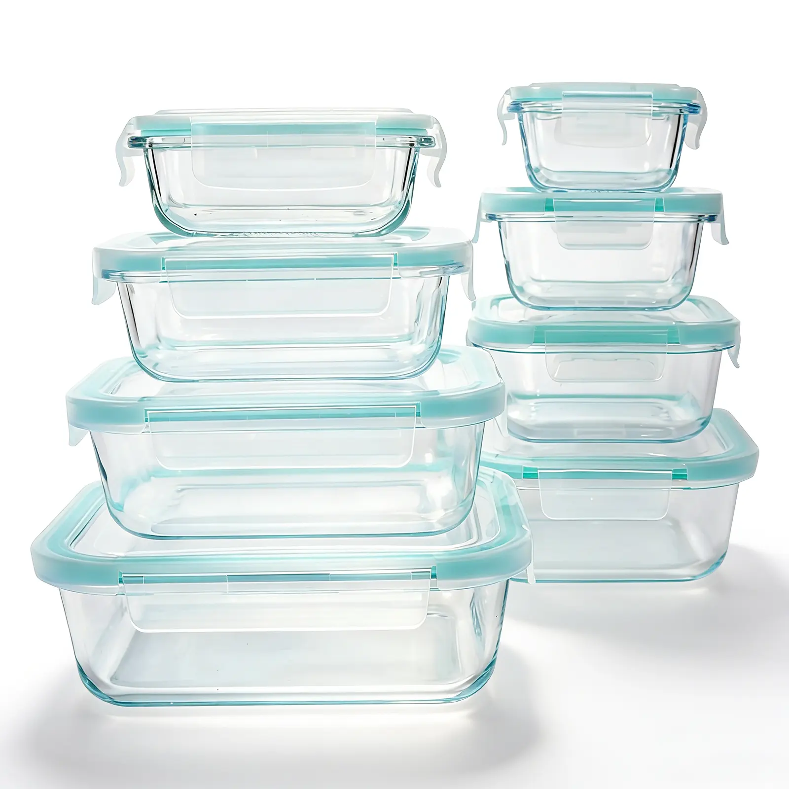 Meal Prep Oven Safe Containers - Confezione da 8 contenitori ermetici in