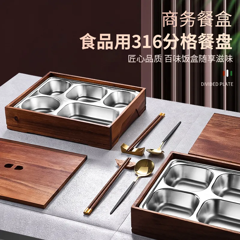 Meal Prep Korean - Contenitore per Pranzo in Noce Nera