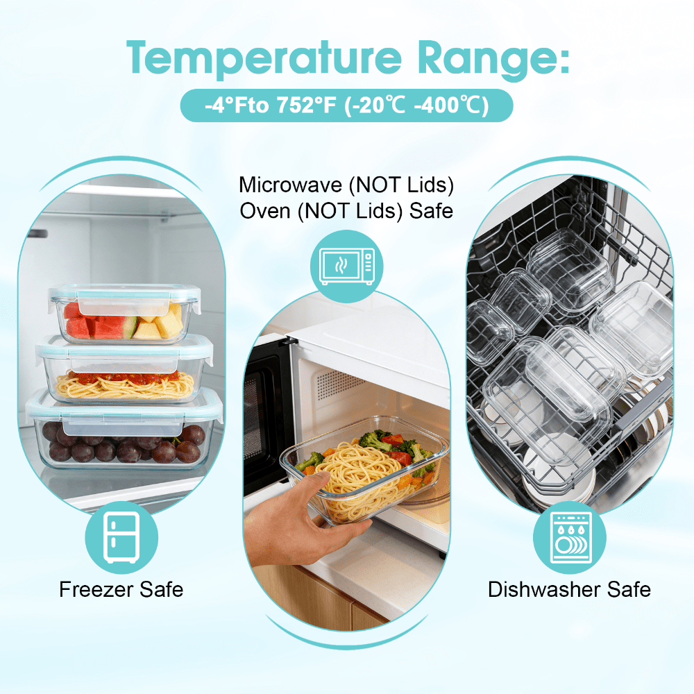 Contenitori in vetro per alime - Meal Prep Oven Safe Containers recensione e prezzo