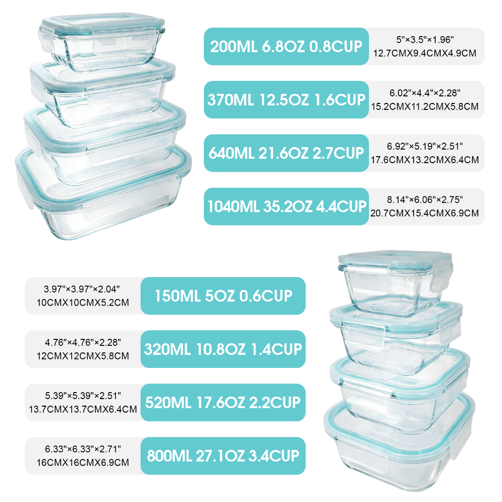 Contenitori in vetro per alime - Meal Prep Oven Safe Containers recensione e prezzo