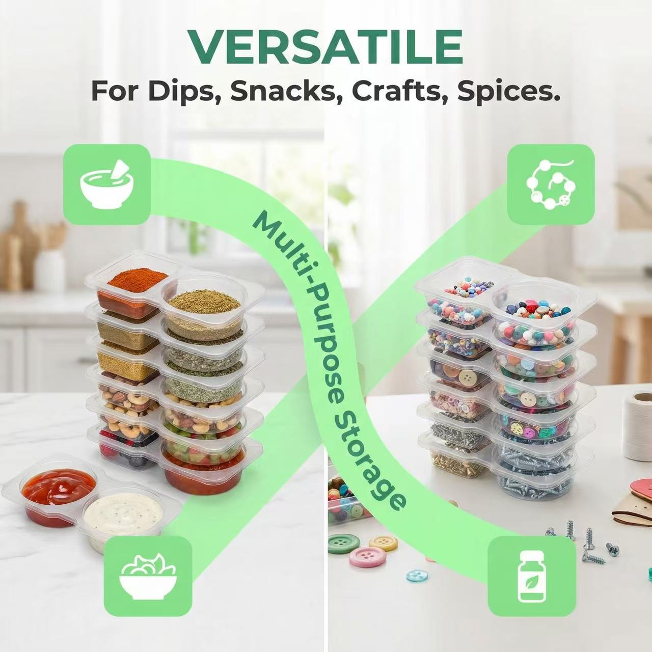 Contenitori per Salse a Doppio - Sauce Dipping Cup recensione e prezzo